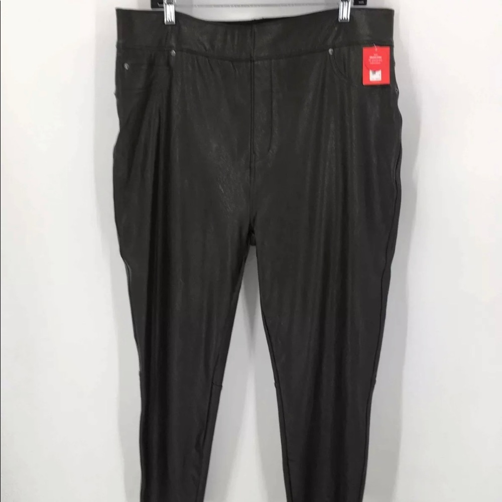 Spanx Leather-Like Ankle Skinny Pant NWT 1X